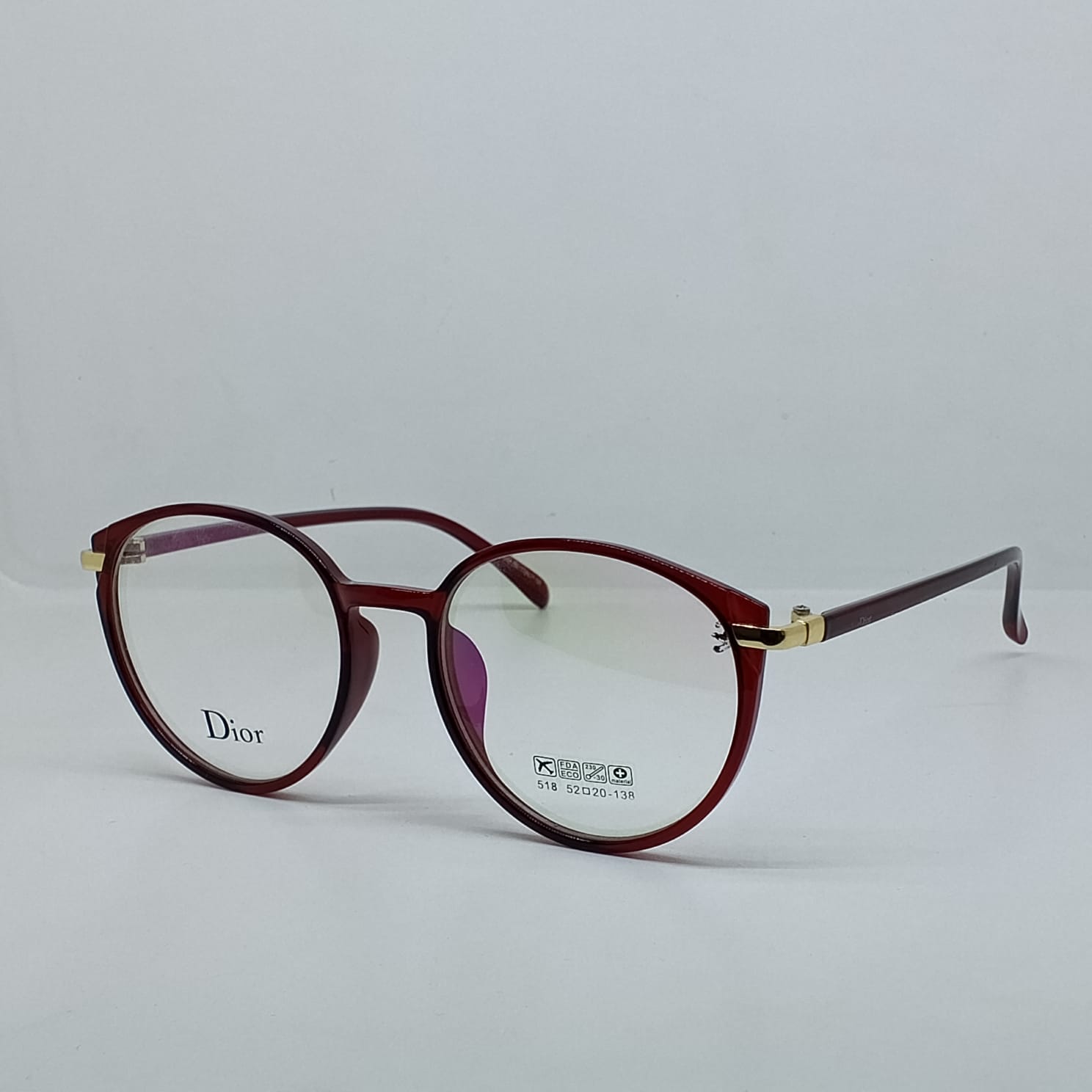 Dior Red Round Eyeglasses