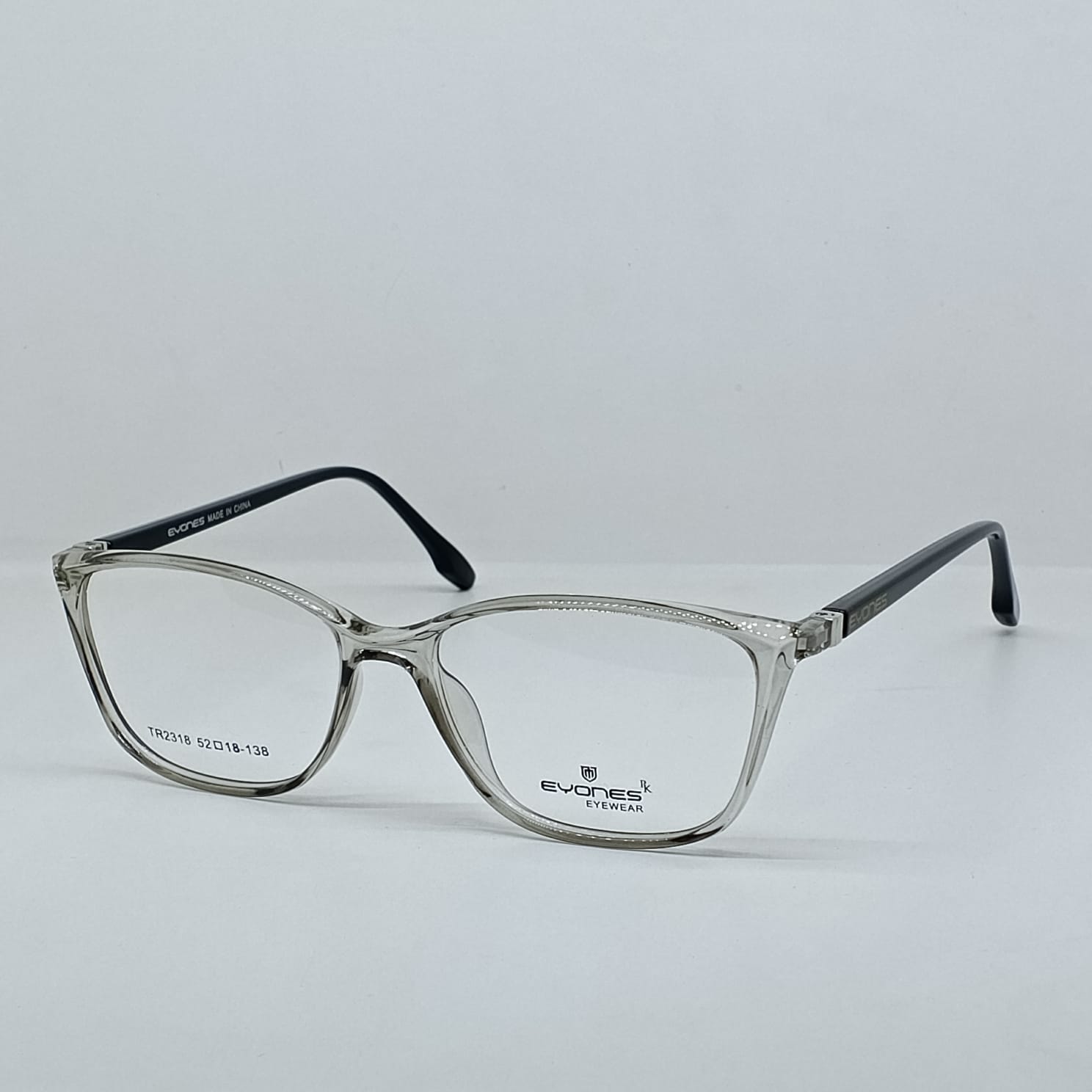 Grey Plastic Cateye Eyeglasses