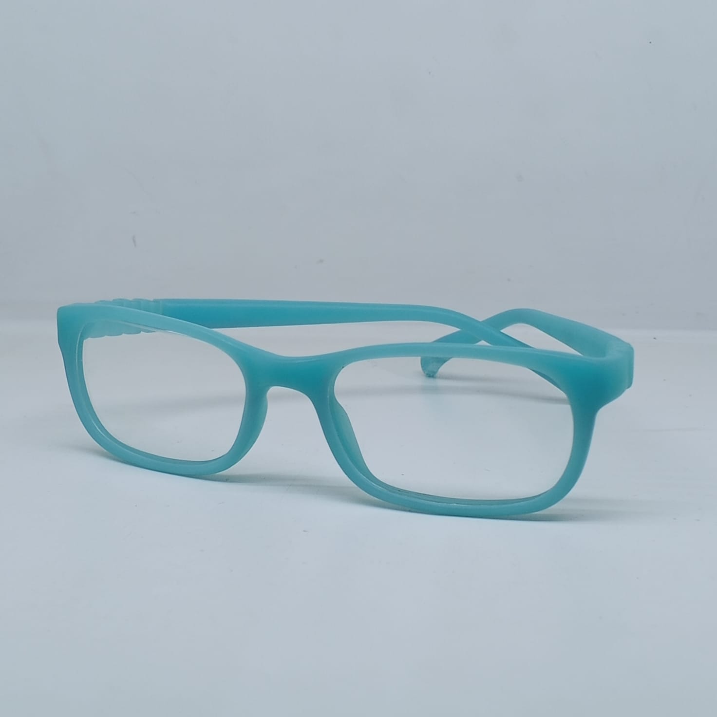 Light Blue Square Flexible Kids Eyeglasses